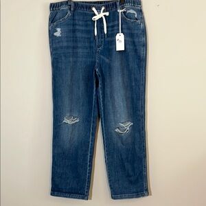 Aerie Drawstring Distressed Jeans size XL